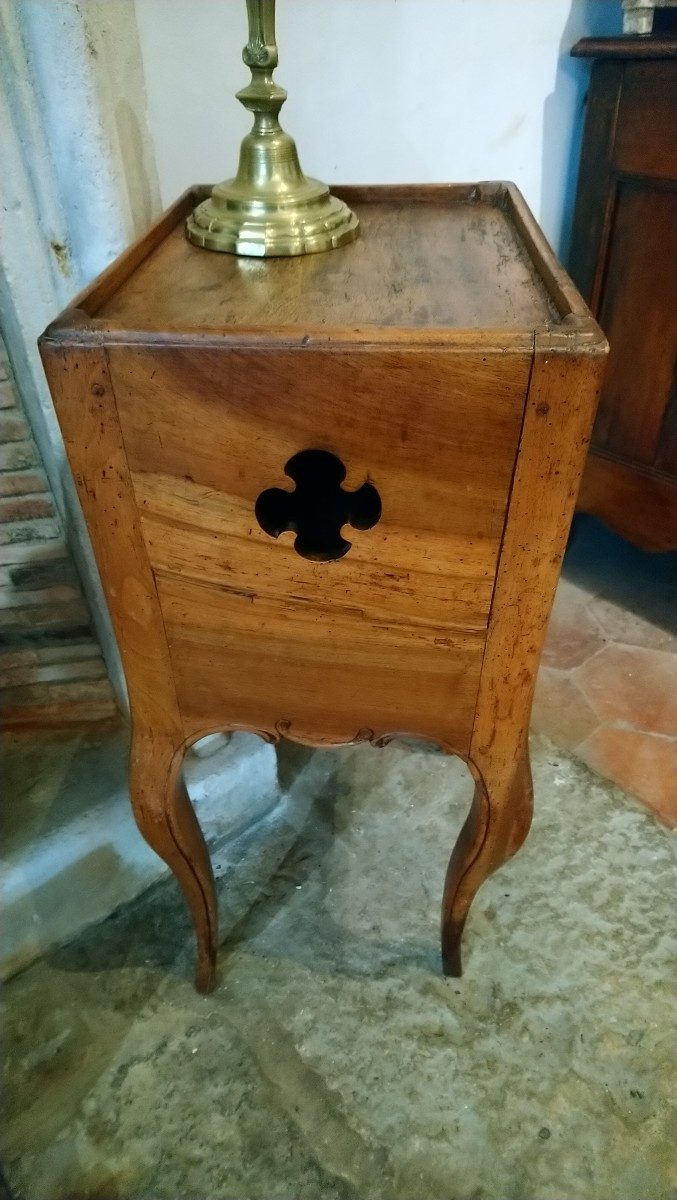 Bedside Table In Fruitwood, Provincial Work From The 18th Century -photo-2