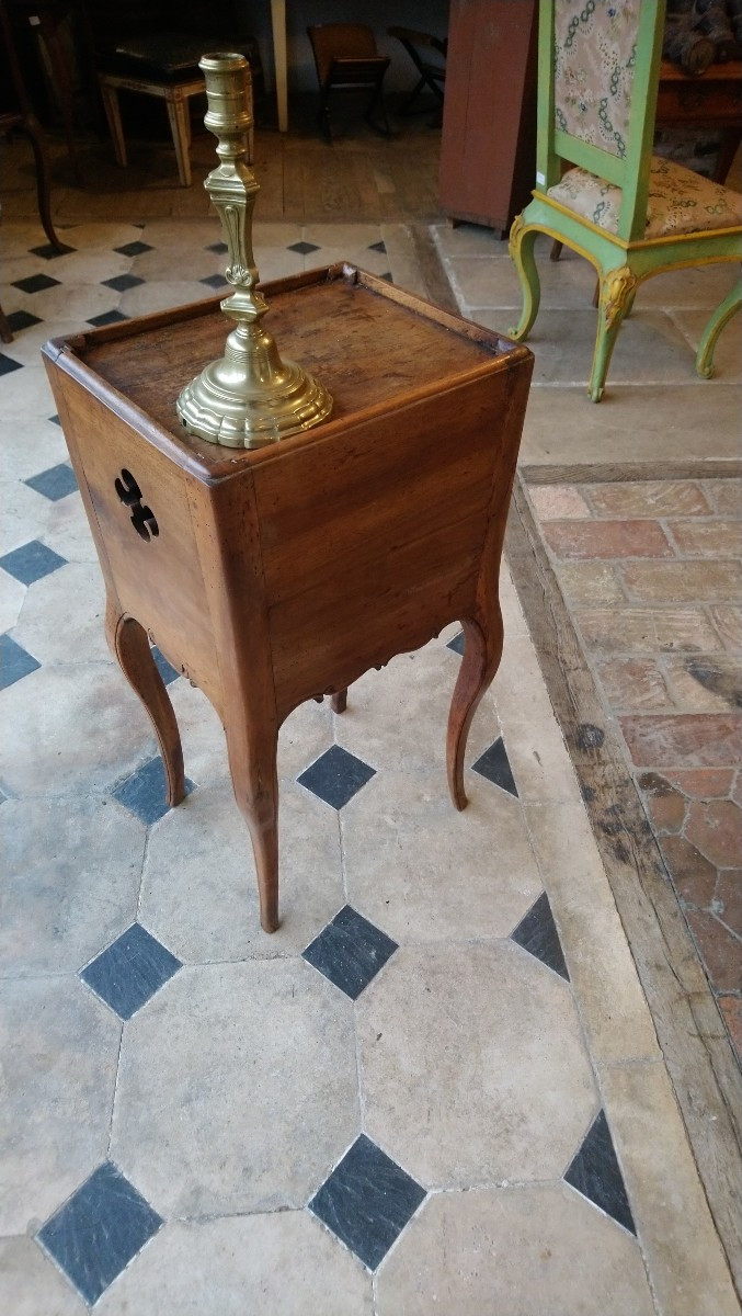 Bedside Table In Fruitwood, Provincial Work From The 18th Century -photo-3
