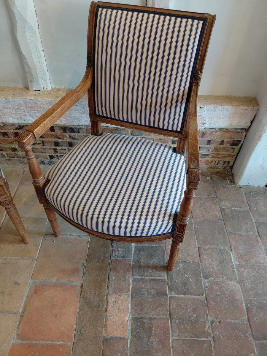 Paire de fauteuils d epoque directoire-photo-4