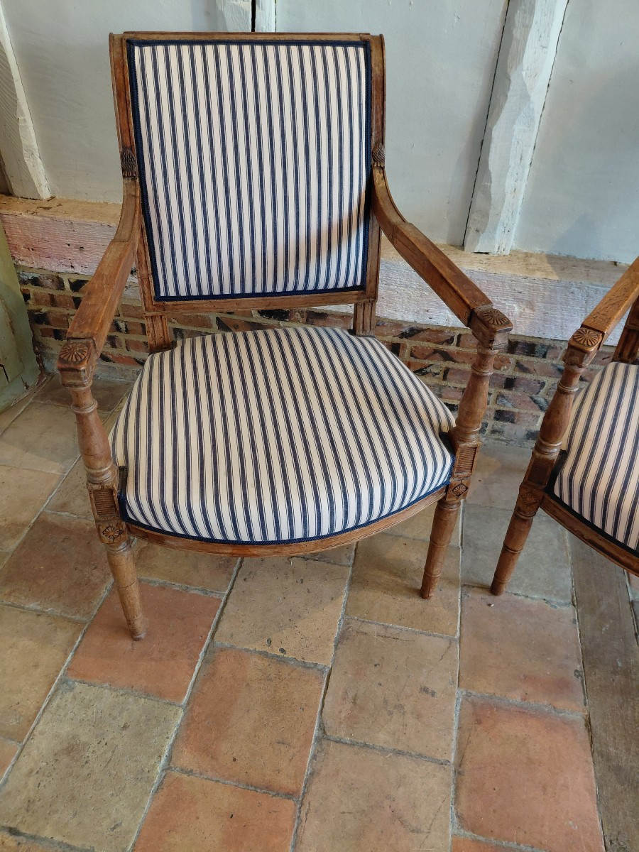 Paire de fauteuils d epoque directoire-photo-3