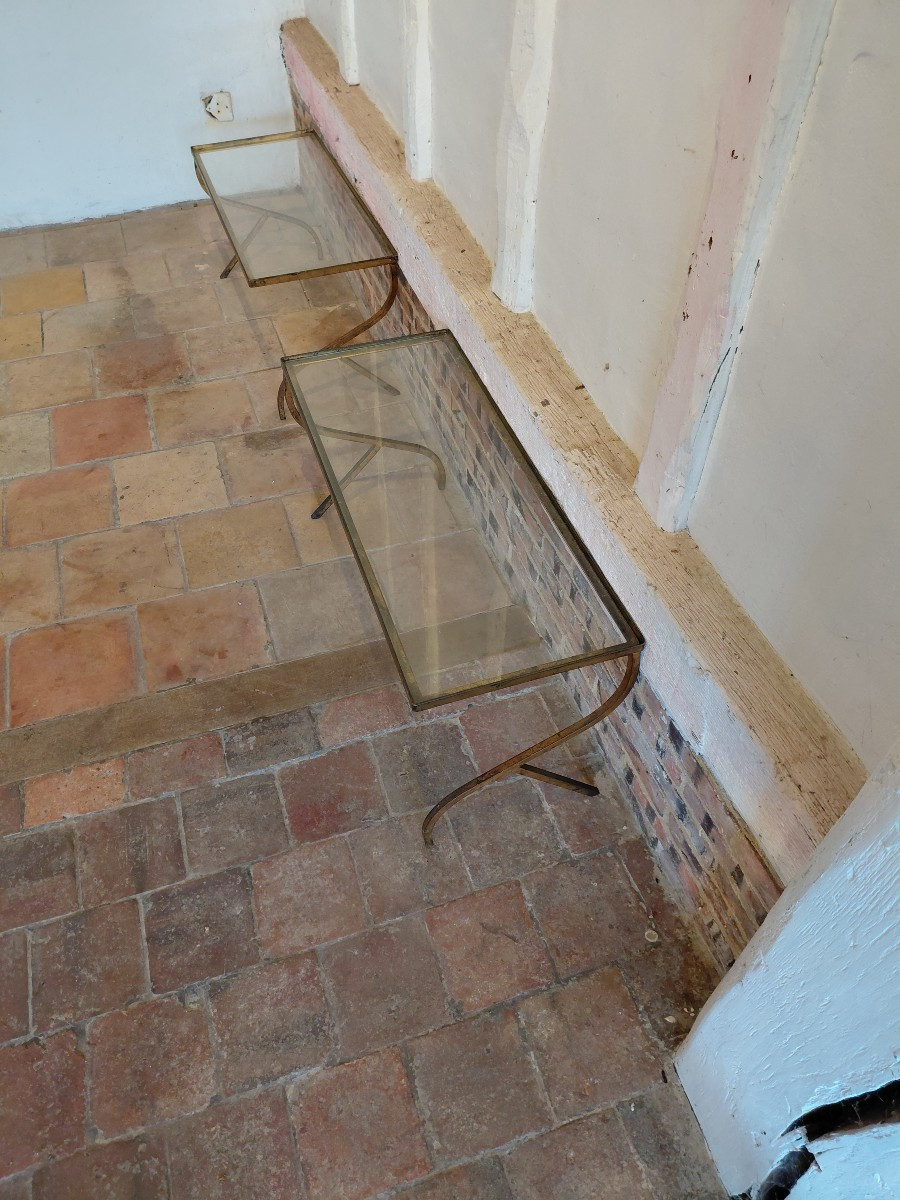 Gilt Iron Sofa Ends, Circa 1940-photo-4