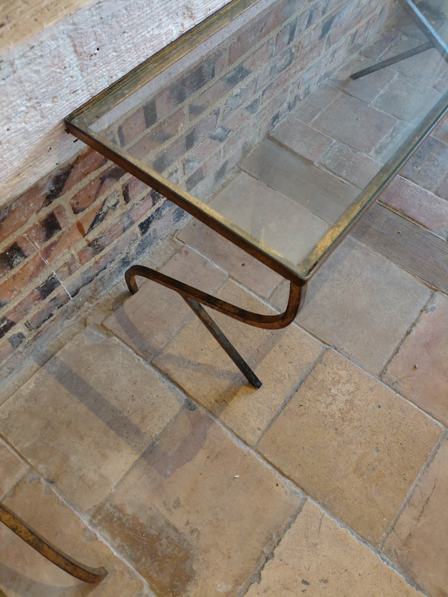 Gilt Iron Sofa Ends, Circa 1940-photo-6