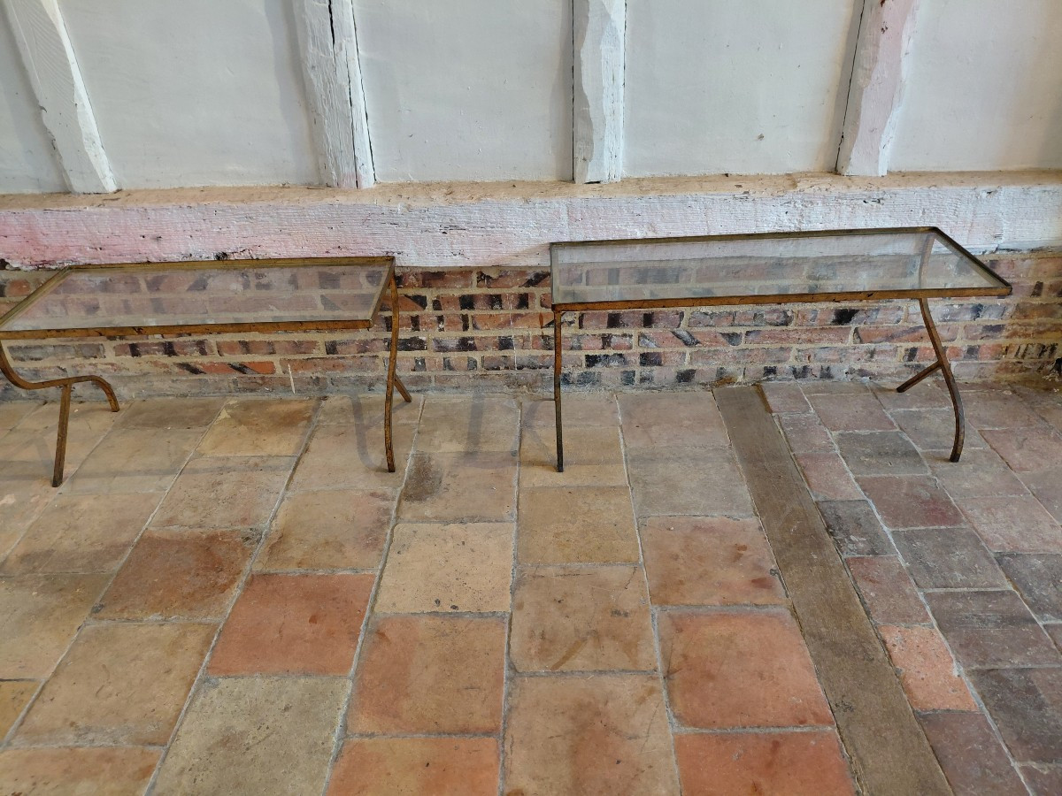 Gilt Iron Sofa Ends, Circa 1940