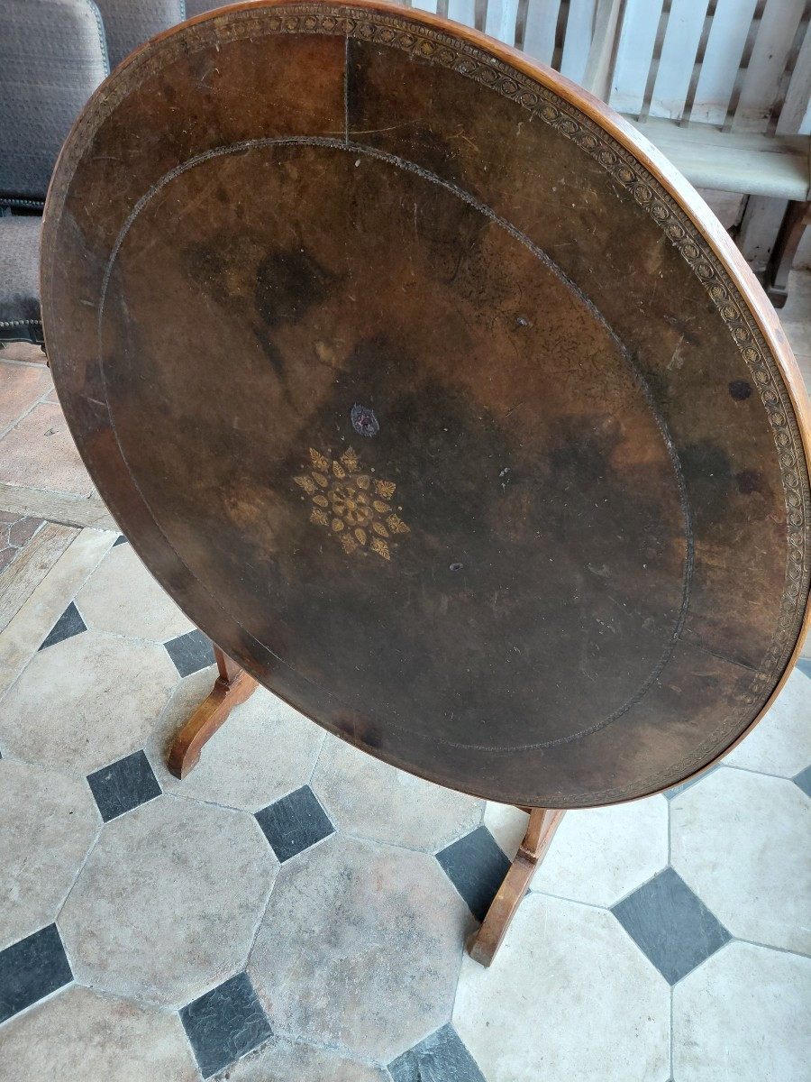 Table de vigneron debut 19e en bois frutier-photo-2