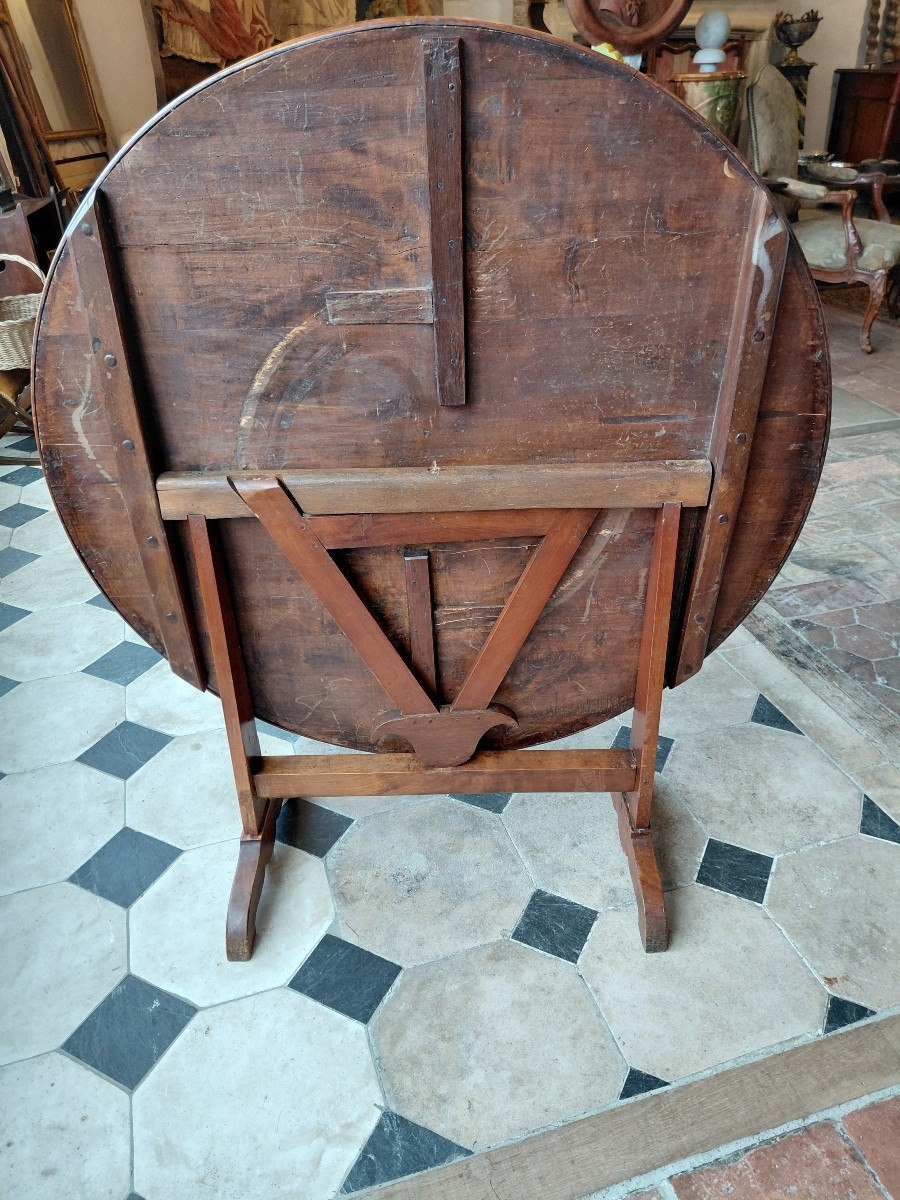 Table de vigneron debut 19e en bois frutier-photo-3