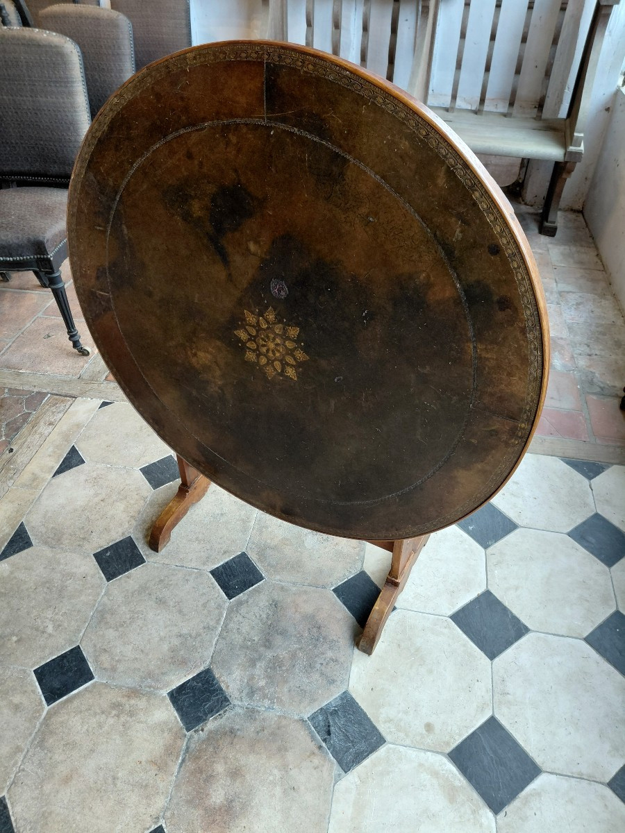 Table de vigneron debut 19e en bois frutier-photo-3