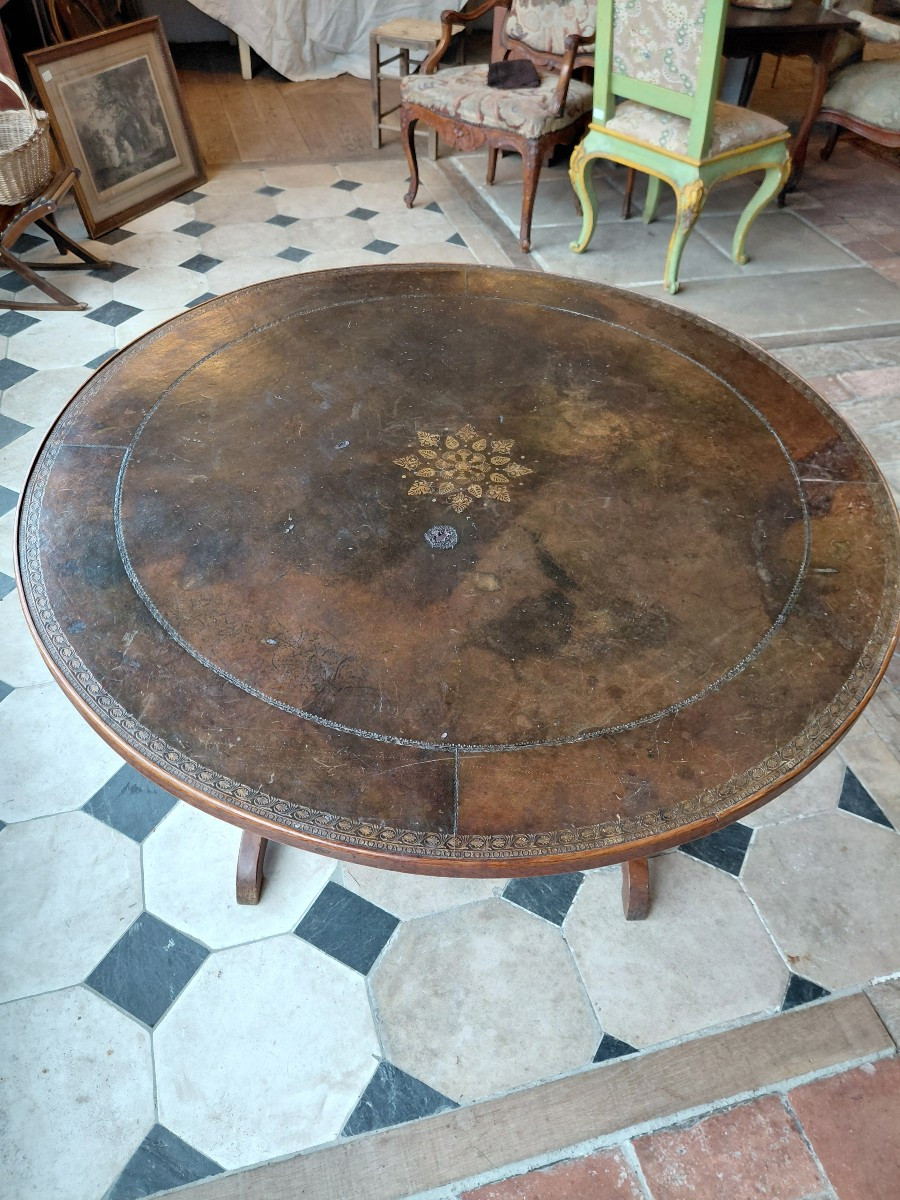 Table de vigneron debut 19e en bois frutier-photo-4