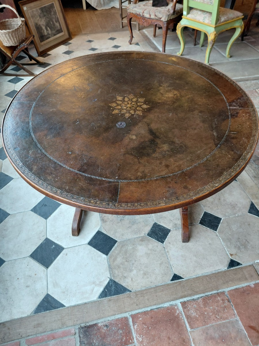 Table de vigneron debut 19e en bois frutier-photo-5