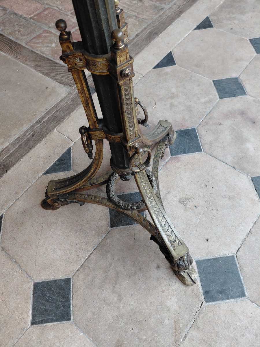 Pied de lampe en bronze 19e-photo-2