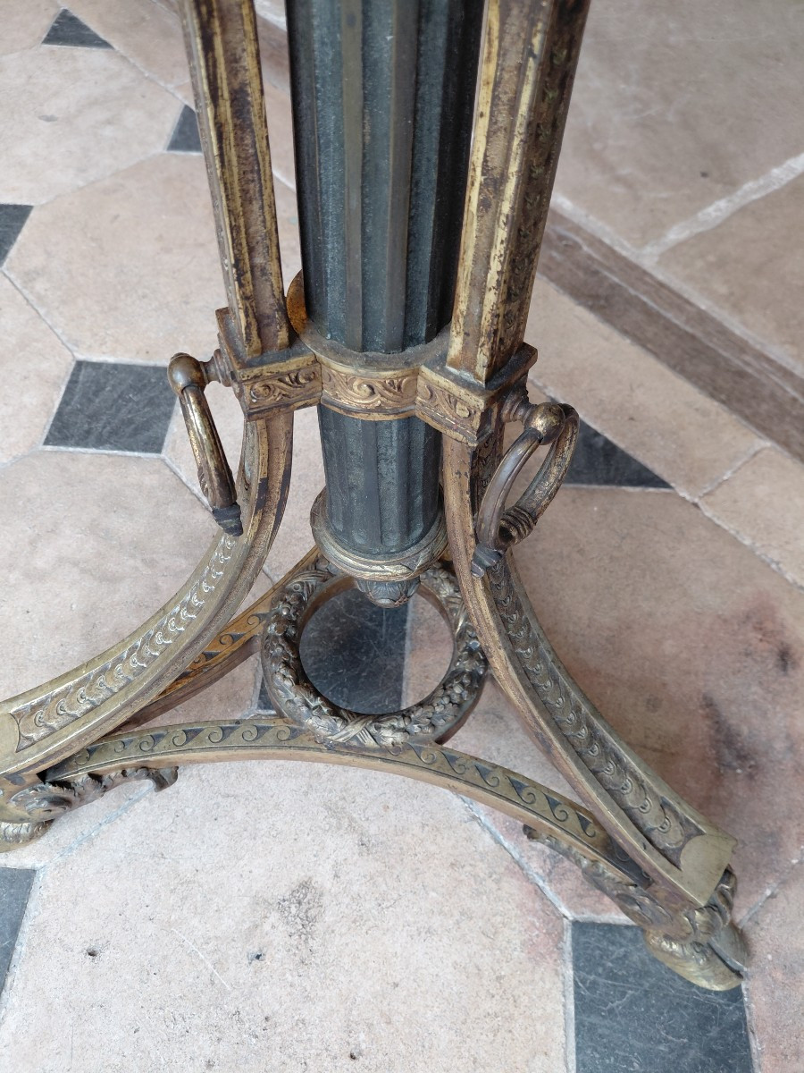 Pied de lampe en bronze 19e-photo-7