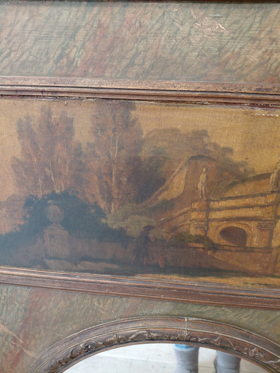 Late 19th Century Regency Style Trumeau Painted To Imitate Marble-photo-3