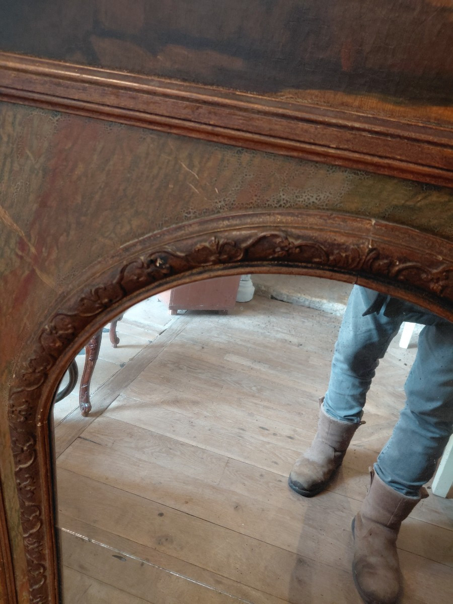 Late 19th Century Regency Style Trumeau Painted To Imitate Marble-photo-3