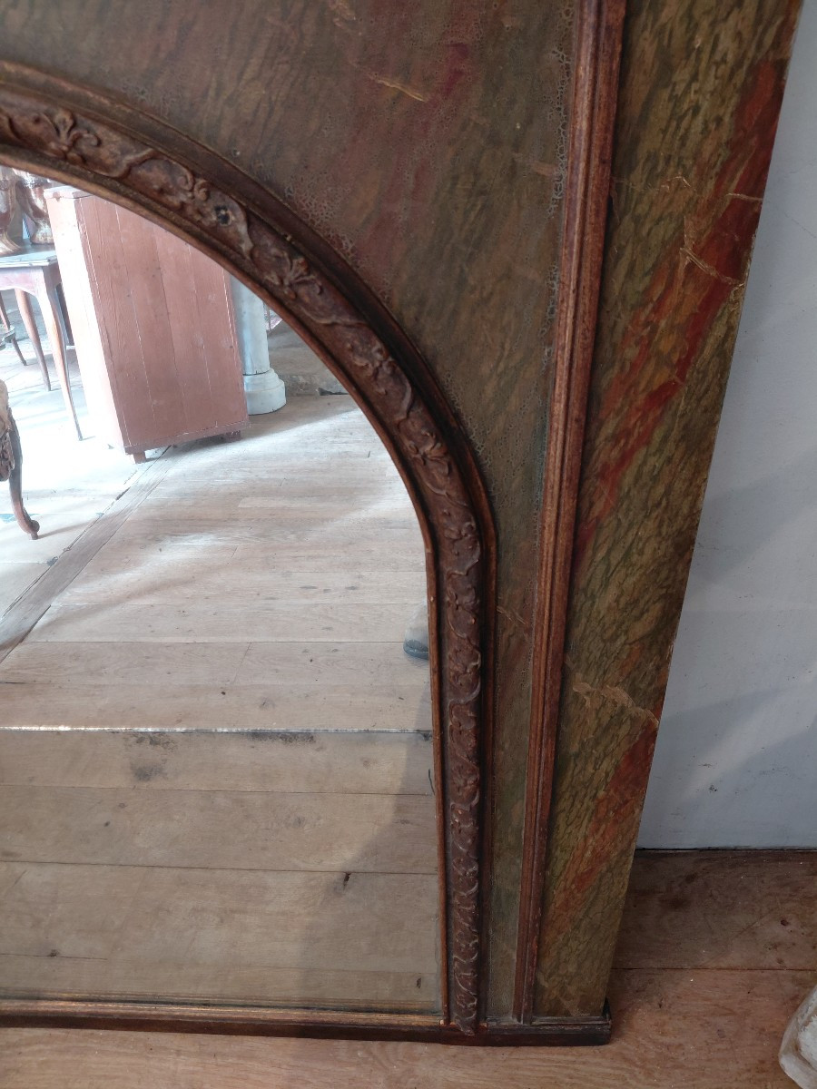 Late 19th Century Regency Style Trumeau Painted To Imitate Marble-photo-7