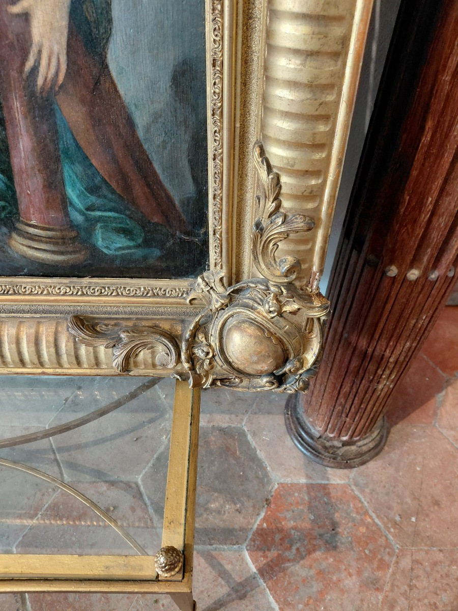 Ecole espagnole fin 16e peinture sur panneau cadre 19e-photo-2