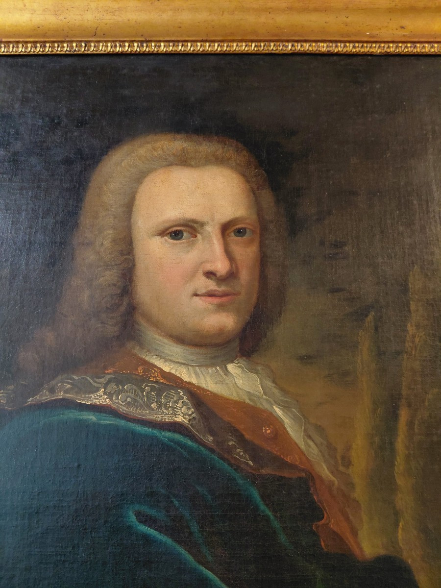 Huile sur toile milieu 18e portrait de nicolas joseph couteaux-photo-7