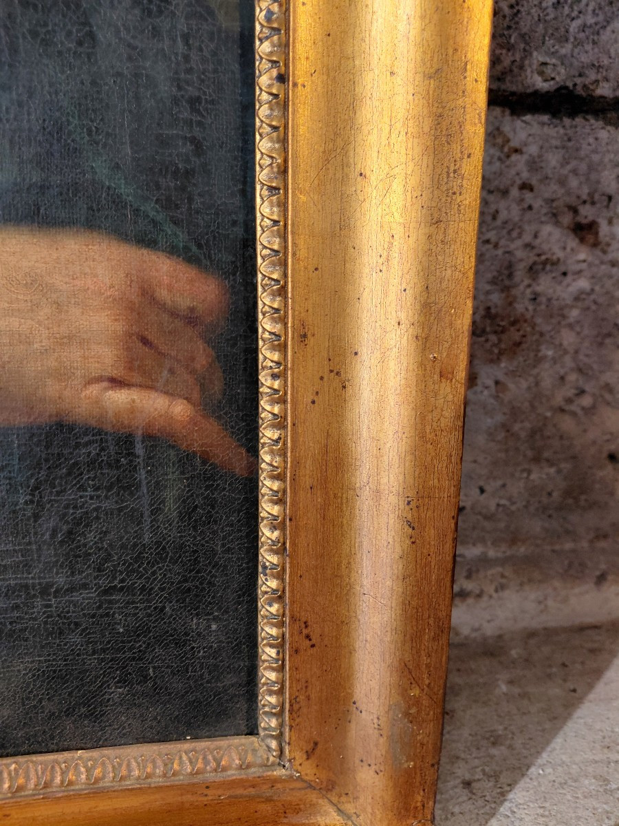 Huile sur toile milieu 18e portrait de nicolas joseph couteaux-photo-8