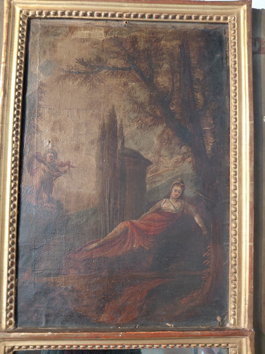 Trumeau Between Two L XVI Late 18th Early 19th-photo-2