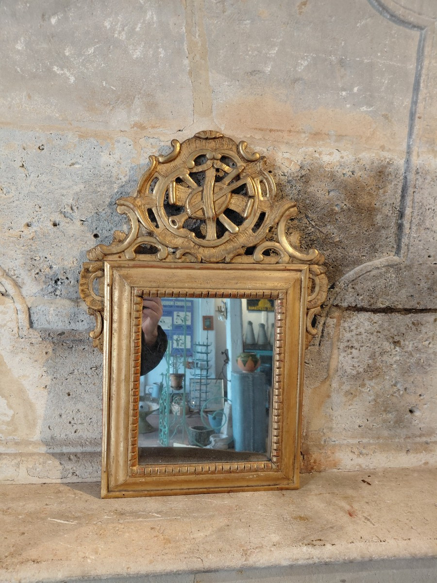 18th Century Regency Mirror In Gilded Wood
