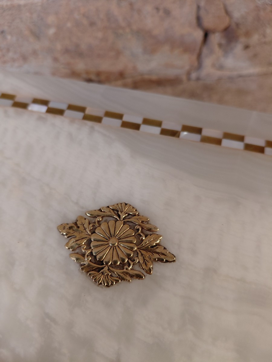 Agate Box With Silver Mount, English Work, Circa 1930-photo-2