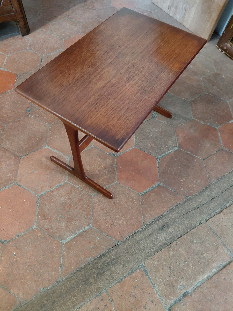 Scandinavian Wooden Side Table, Circa 1960-photo-2