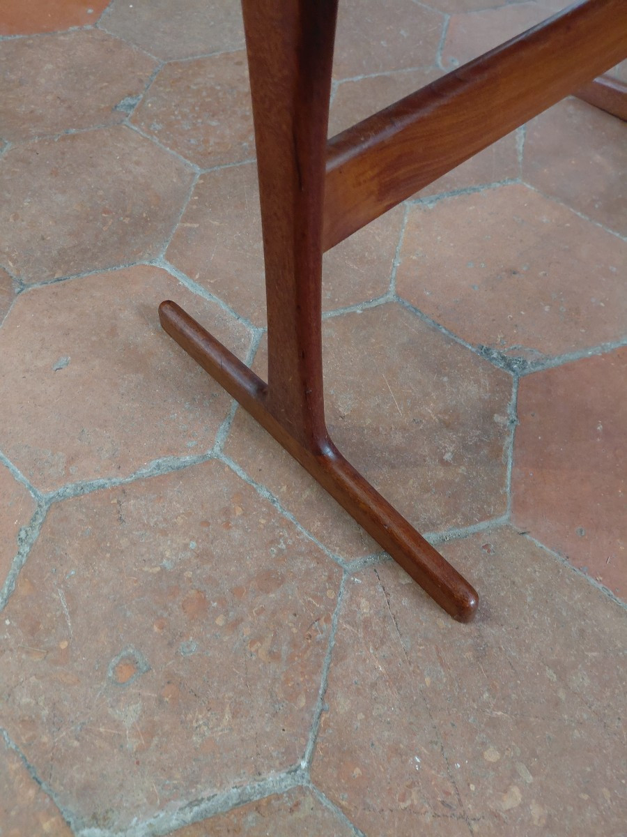 Scandinavian Wooden Side Table, Circa 1960-photo-3