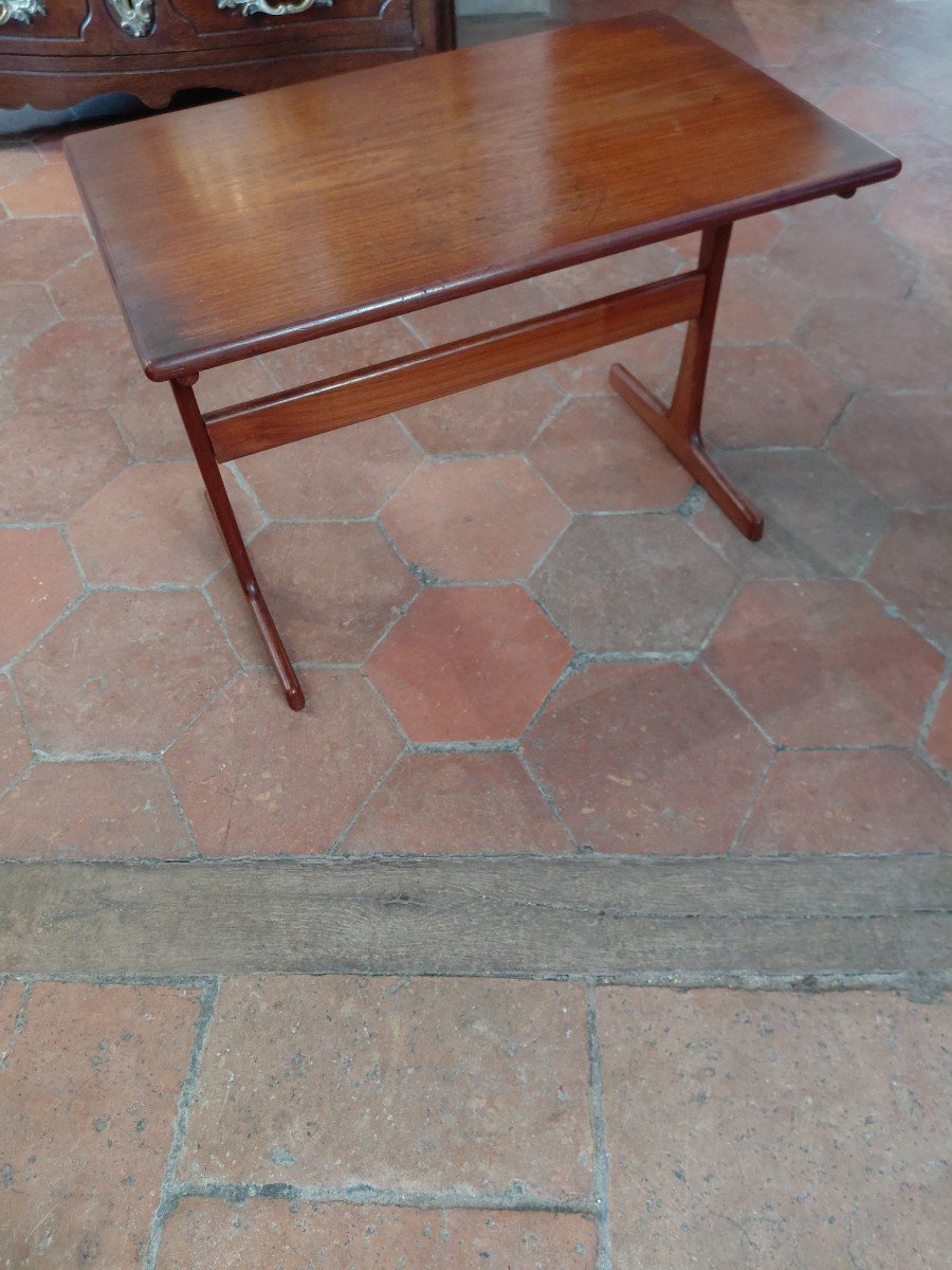 Scandinavian Wooden Side Table, Circa 1960-photo-4