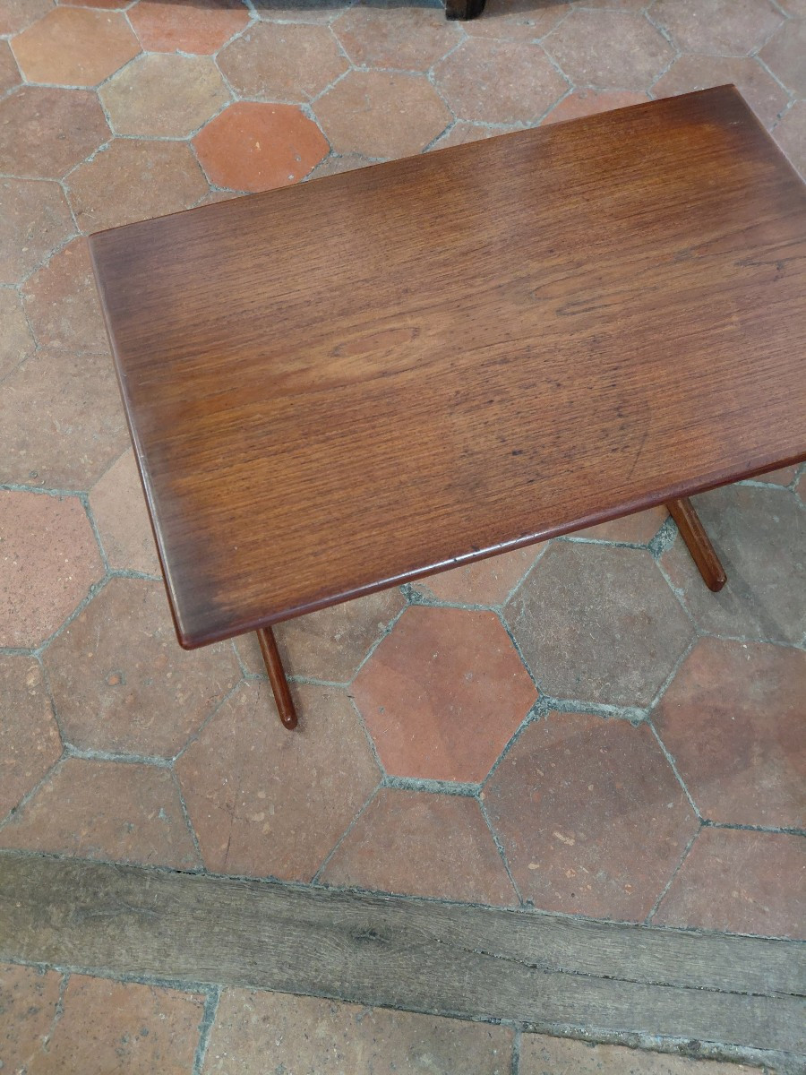 Scandinavian Wooden Side Table, Circa 1960-photo-7