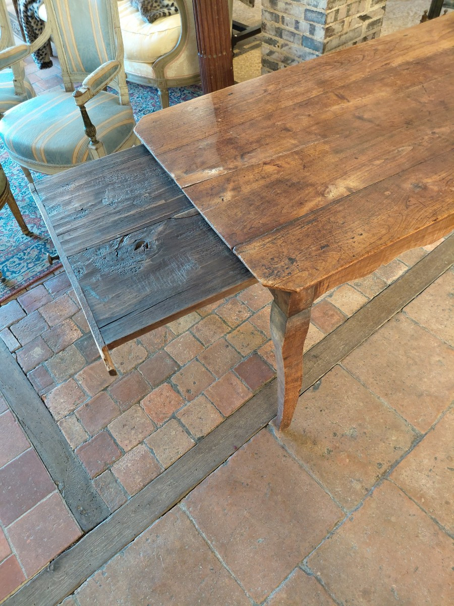 Table de ferme en bois naturel style Lxv 19e-photo-2
