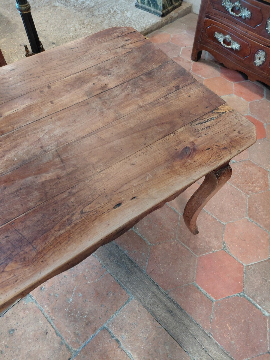 Table de ferme en bois naturel style Lxv 19e-photo-2