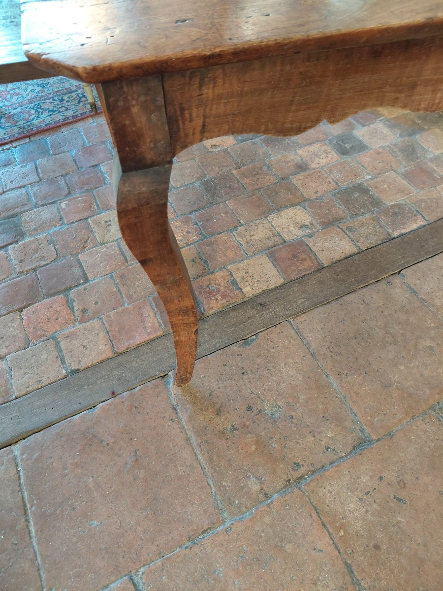 Table de ferme en bois naturel style Lxv 19e-photo-3