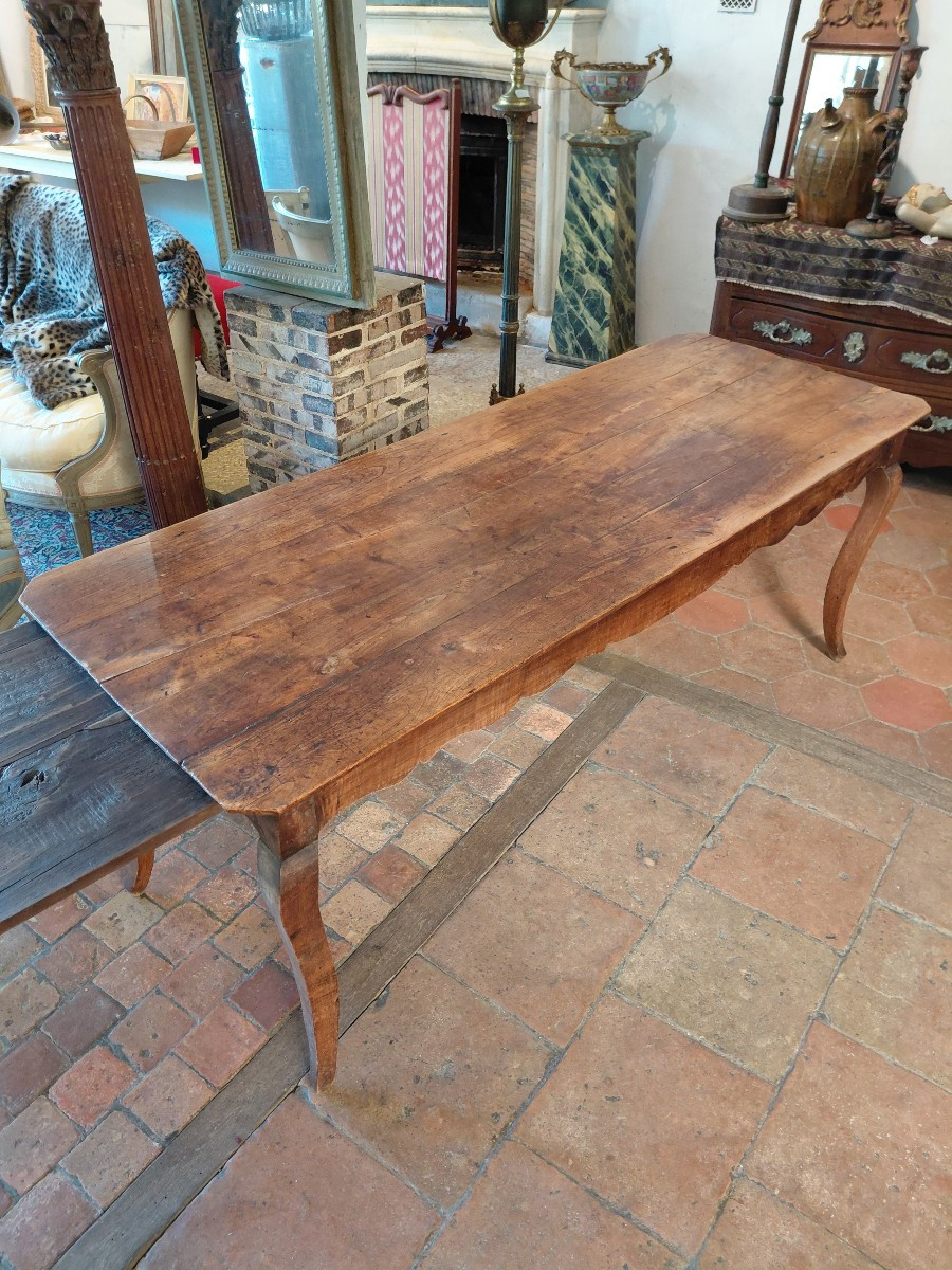 Table de ferme en bois naturel style Lxv 19e-photo-6