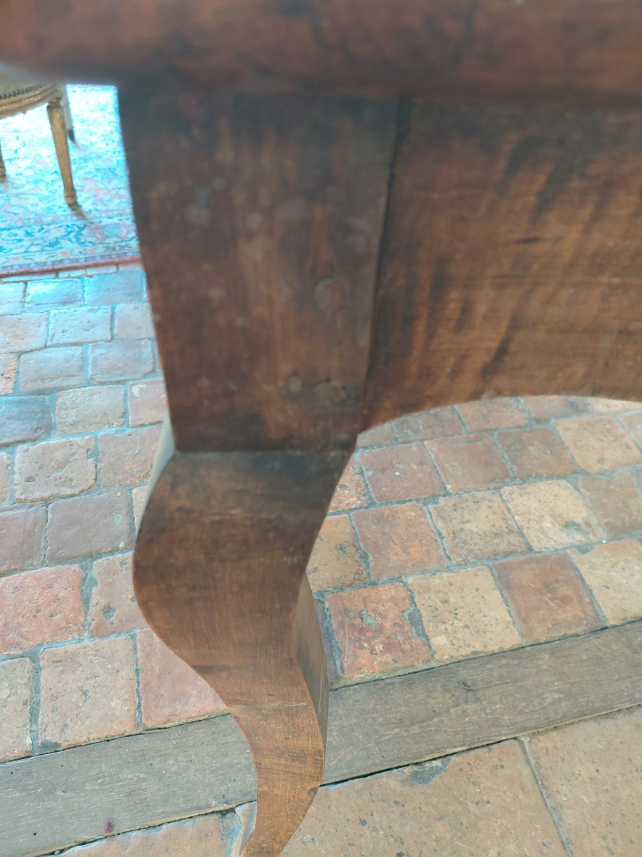 Table de ferme en bois naturel style Lxv 19e-photo-7