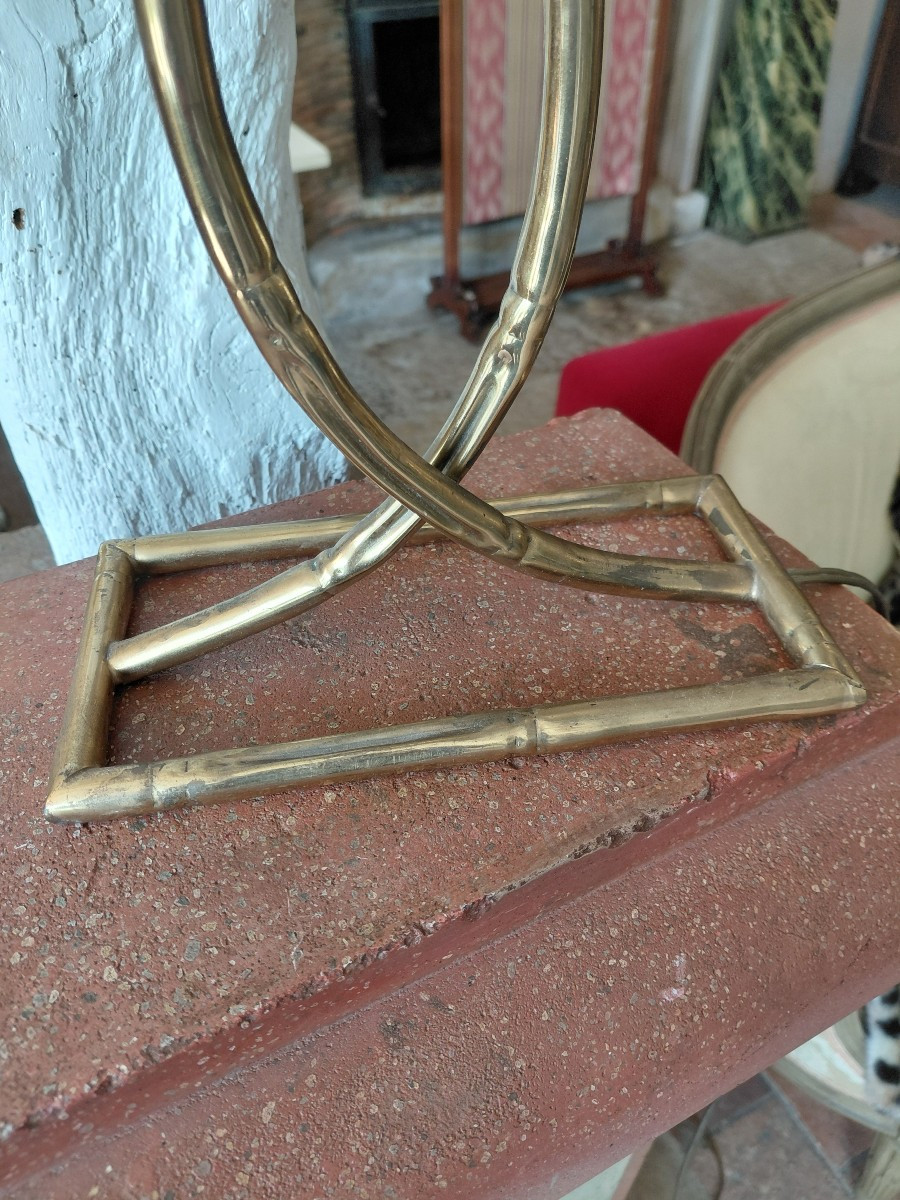 Brass Lamp Circa 1970-photo-2