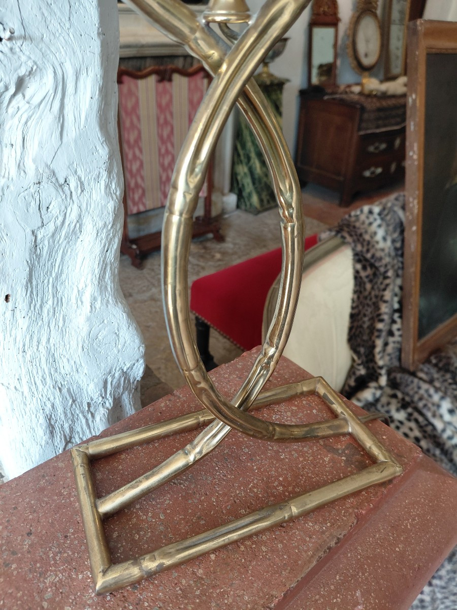 Brass Lamp Circa 1970-photo-4