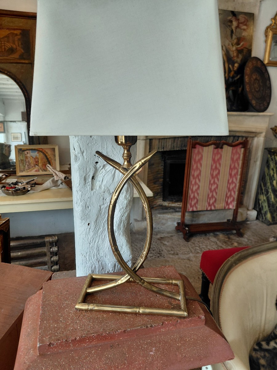 Brass Lamp Circa 1970-photo-5