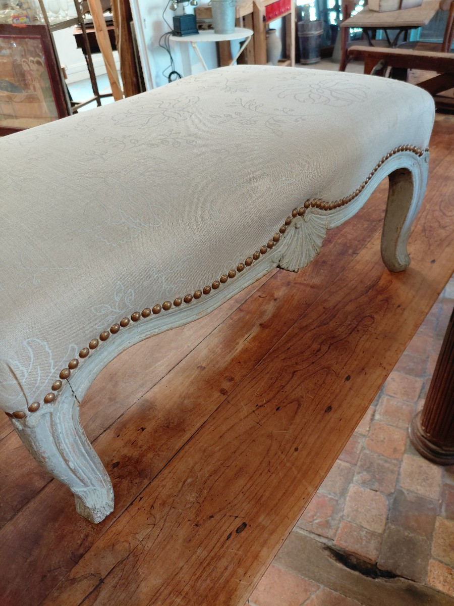 18th Century Painted Wood Stool Or Bed Stand-photo-4