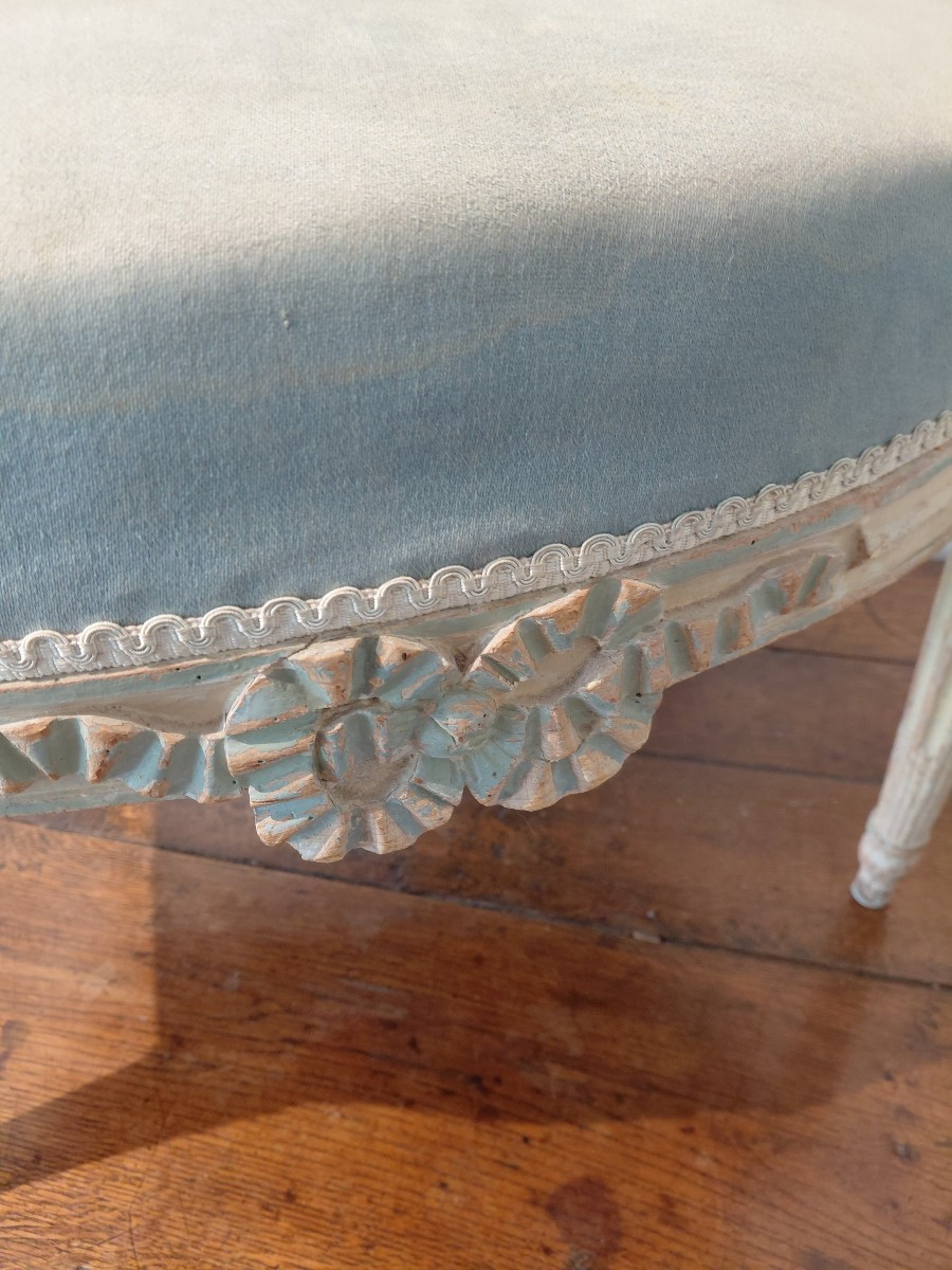 L XVI Period Armchair In Painted Wood-photo-2