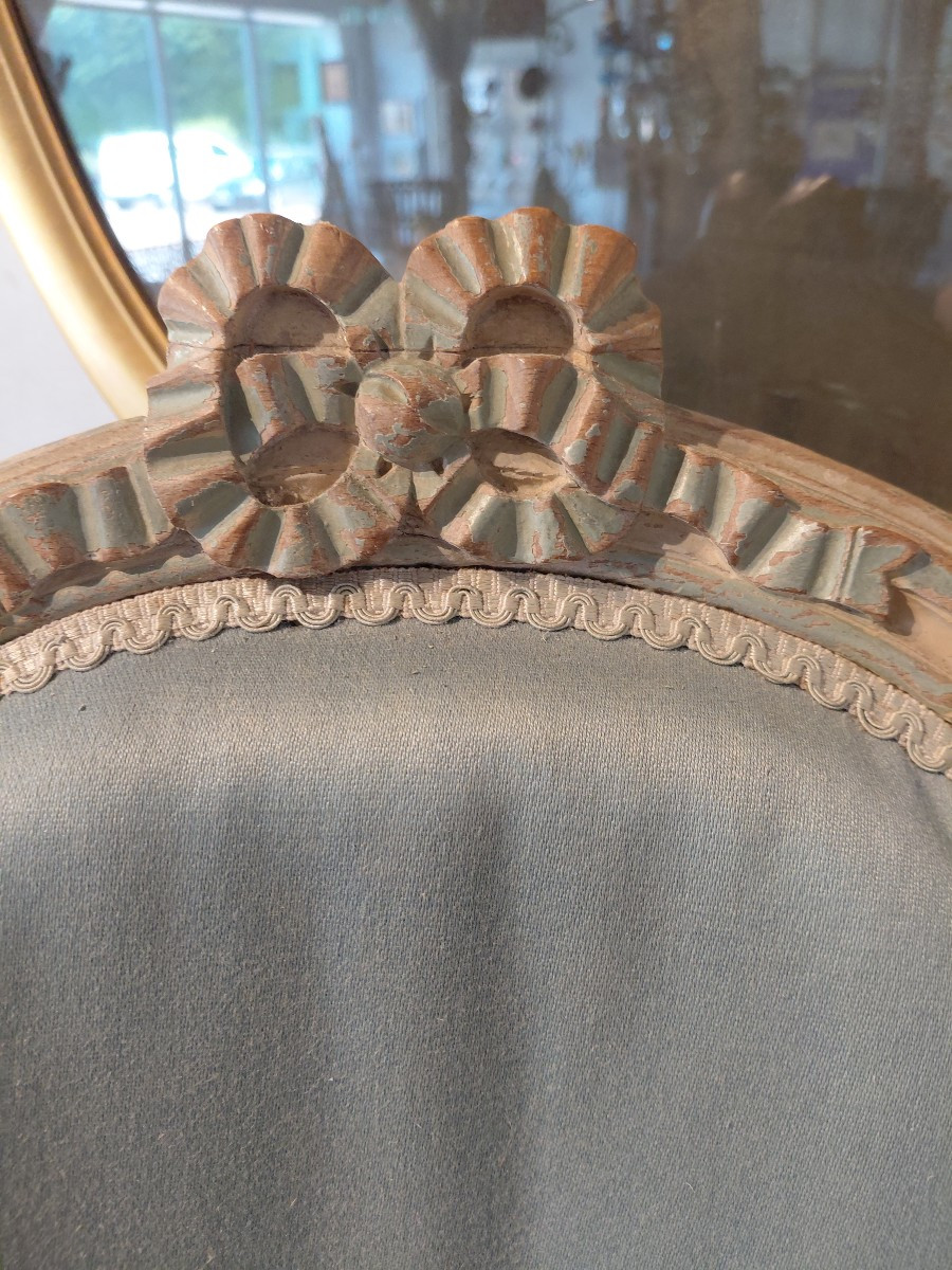 L XVI Period Armchair In Painted Wood-photo-6