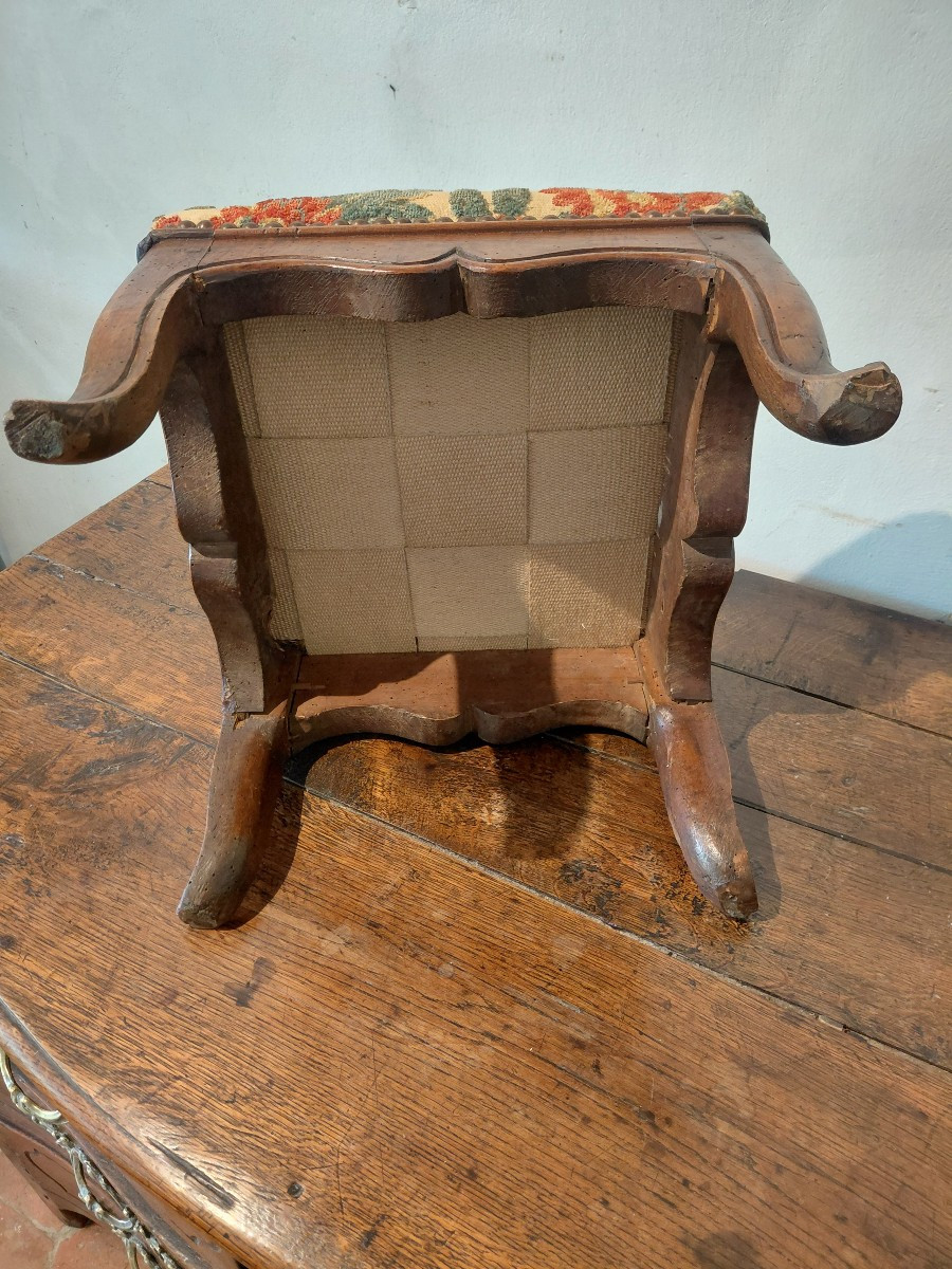 Walnut Stool L XV Provence 18th Century-photo-6