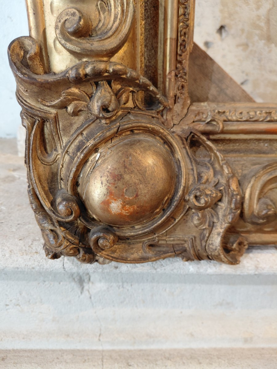 Wood And Gilded Stuck Frame 19th Century-photo-2