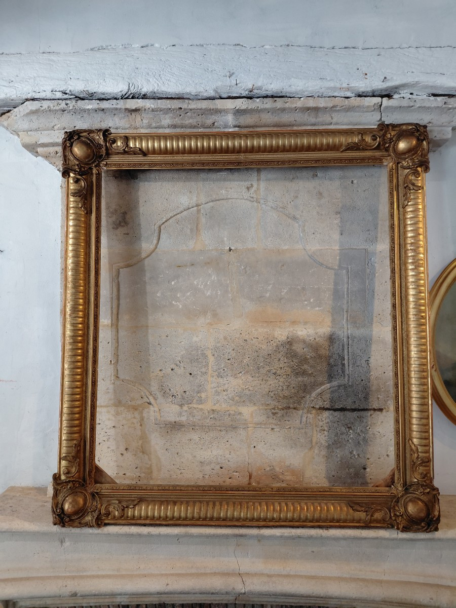 Wood And Gilded Stuck Frame 19th Century-photo-3