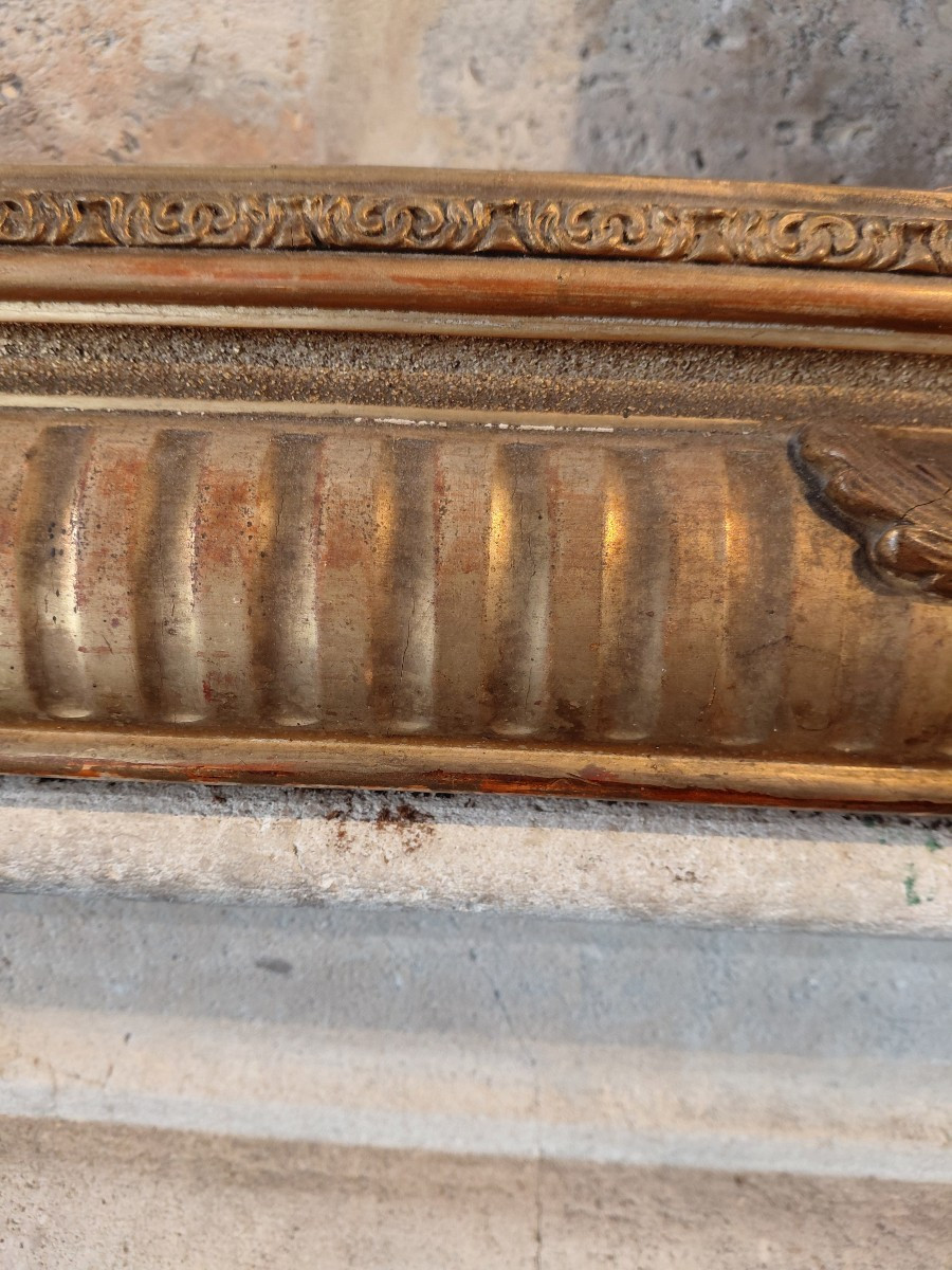 Wood And Gilded Stuck Frame 19th Century-photo-7