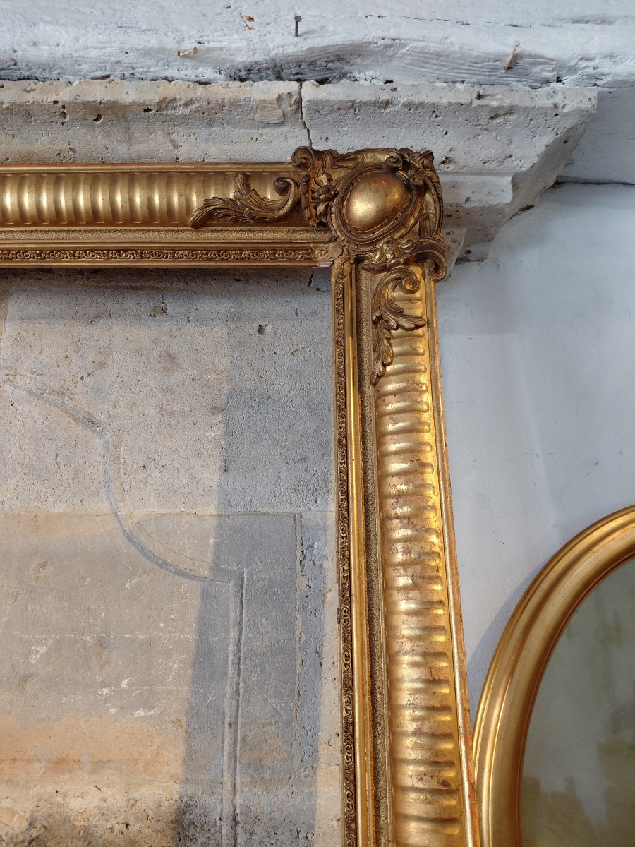 Wood And Gilded Stuck Frame 19th Century-photo-8