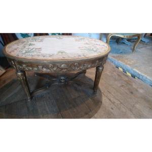 19th Century Lxvi Coffee Table In Golden Wood