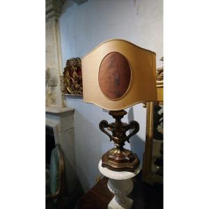 Lamp Base In Golden Wood Italy 20th