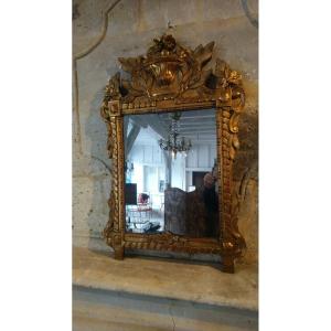 Lxvi Directoire Mirror In Golden Wood Late 18th Early 19th 