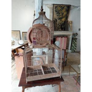 19th Century Wooden And Iron Birdcage