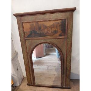 Late 19th Century Regency Style Trumeau Painted To Imitate Marble