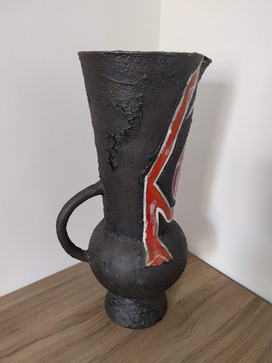 Large Ceramic Vase, Atelier Du Cyclope.-photo-1