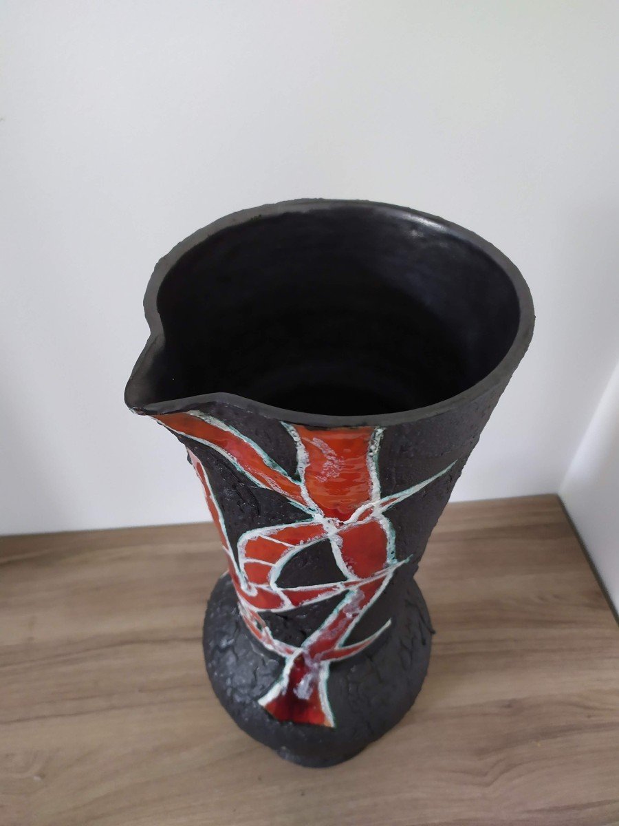 Large Ceramic Vase, Atelier Du Cyclope.-photo-3
